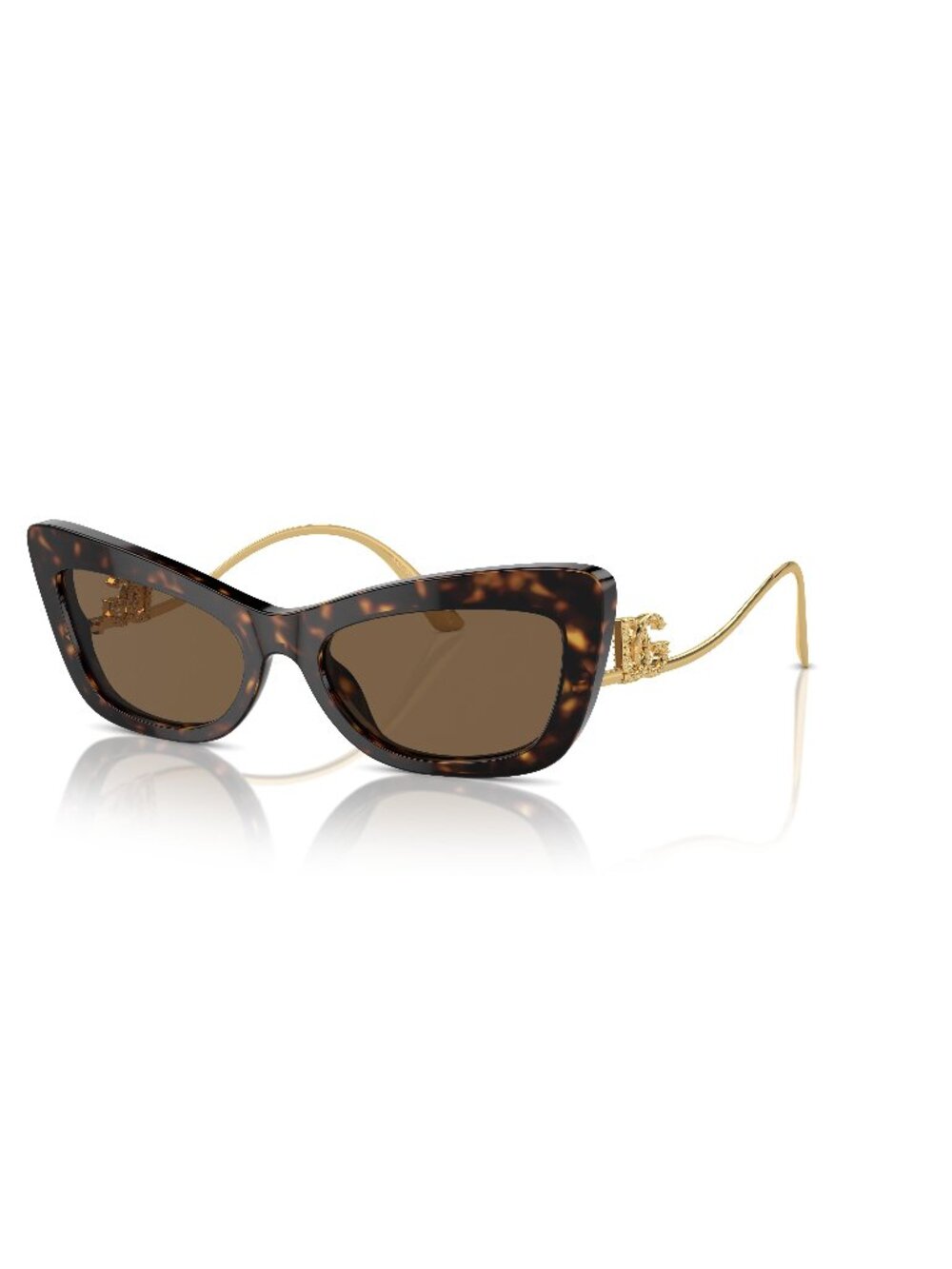 New Dolce&Gabbana Women's Sunglasses Havana Butterfly Brown Lens Acetate Frame
